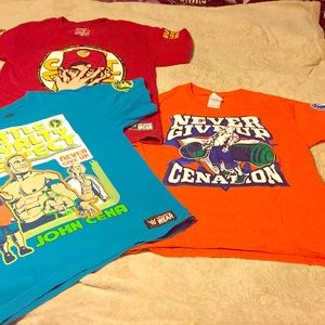 Set of 3 John Cena Boys Youth L T Shirts